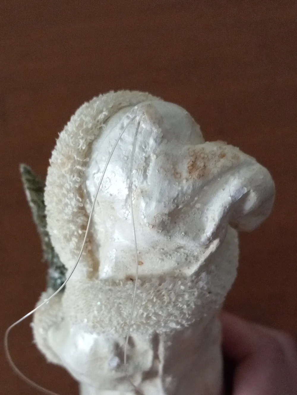 Vintage White Sugar Glitter Santa Claus Ornament Bottle Brush Tree Belsnickle